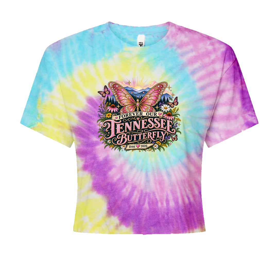 Forever Our Tennessee Butterfly Dolly Cropped T-Shirt Jelly Bean