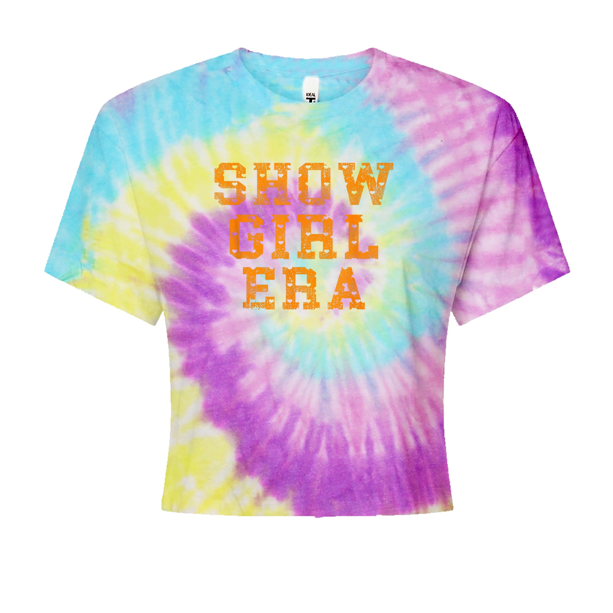 Vintage Showgirl Era Heart Cropped T-Shirt Jelly Bean