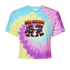 67 Lava Lightning Six Seven Meme Cropped T-Shirt Jelly Bean