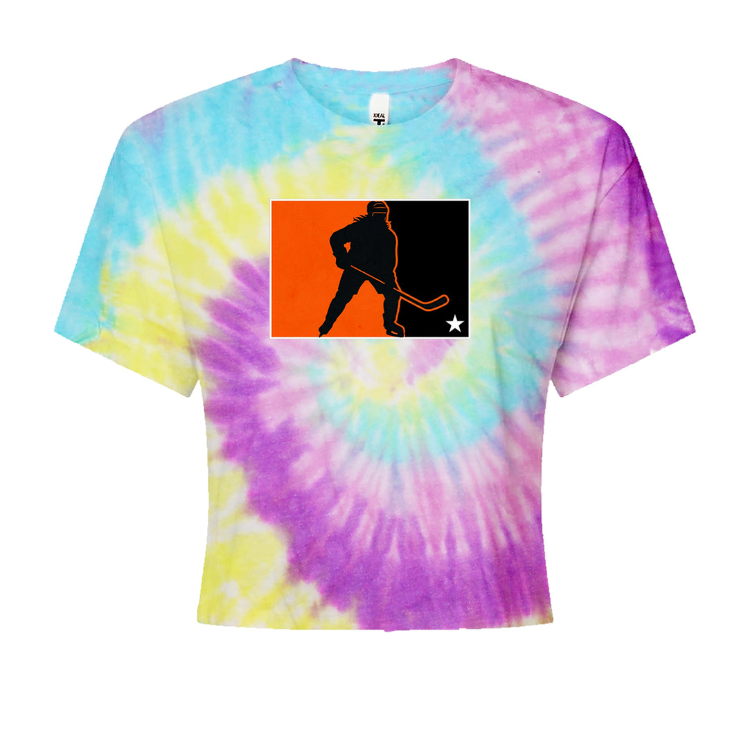 Hockey Enforcer Retro Vintage Cropped T-Shirt Jelly Bean