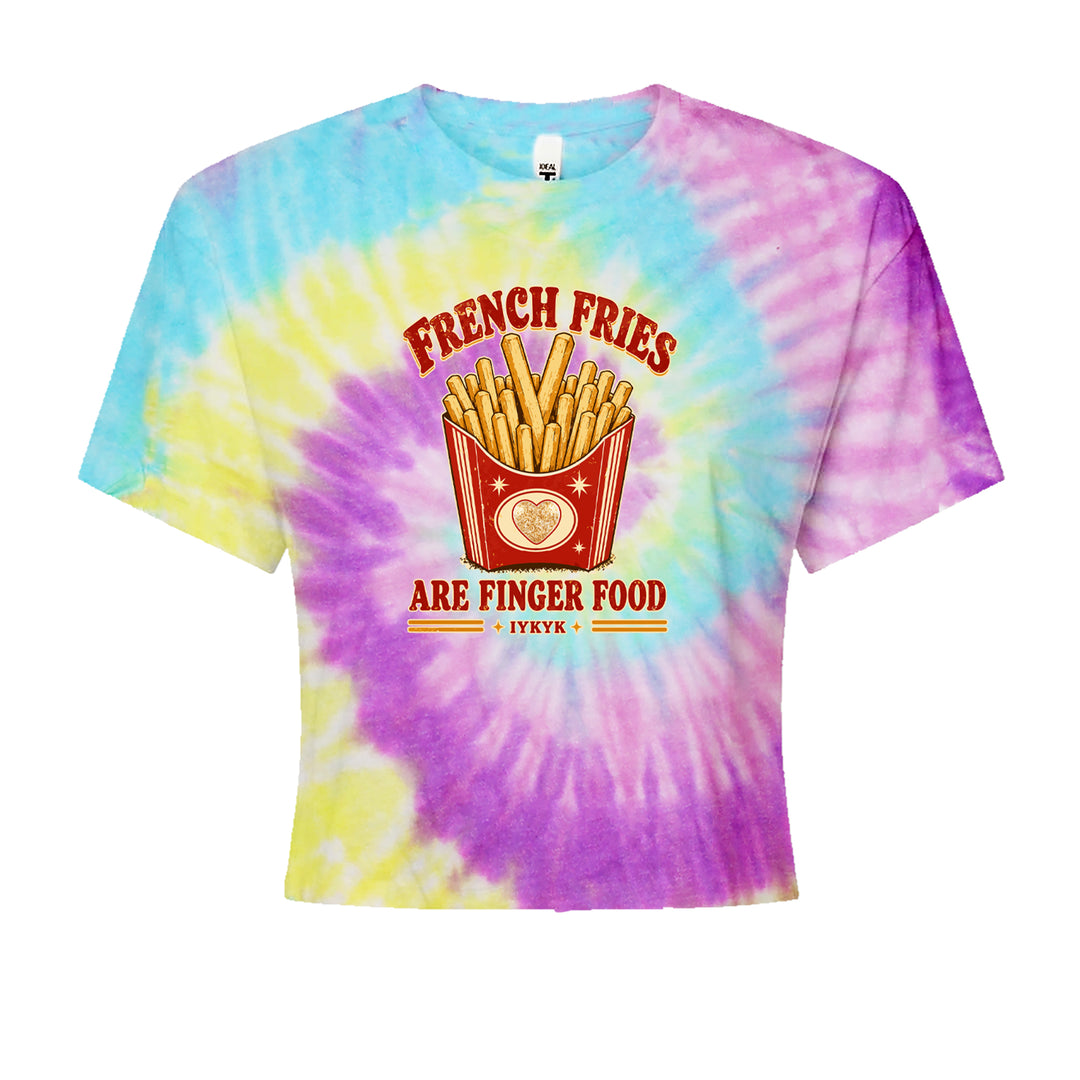 French Fries Are Finger Food IYKYK Cropped T-Shirt Jelly Bean