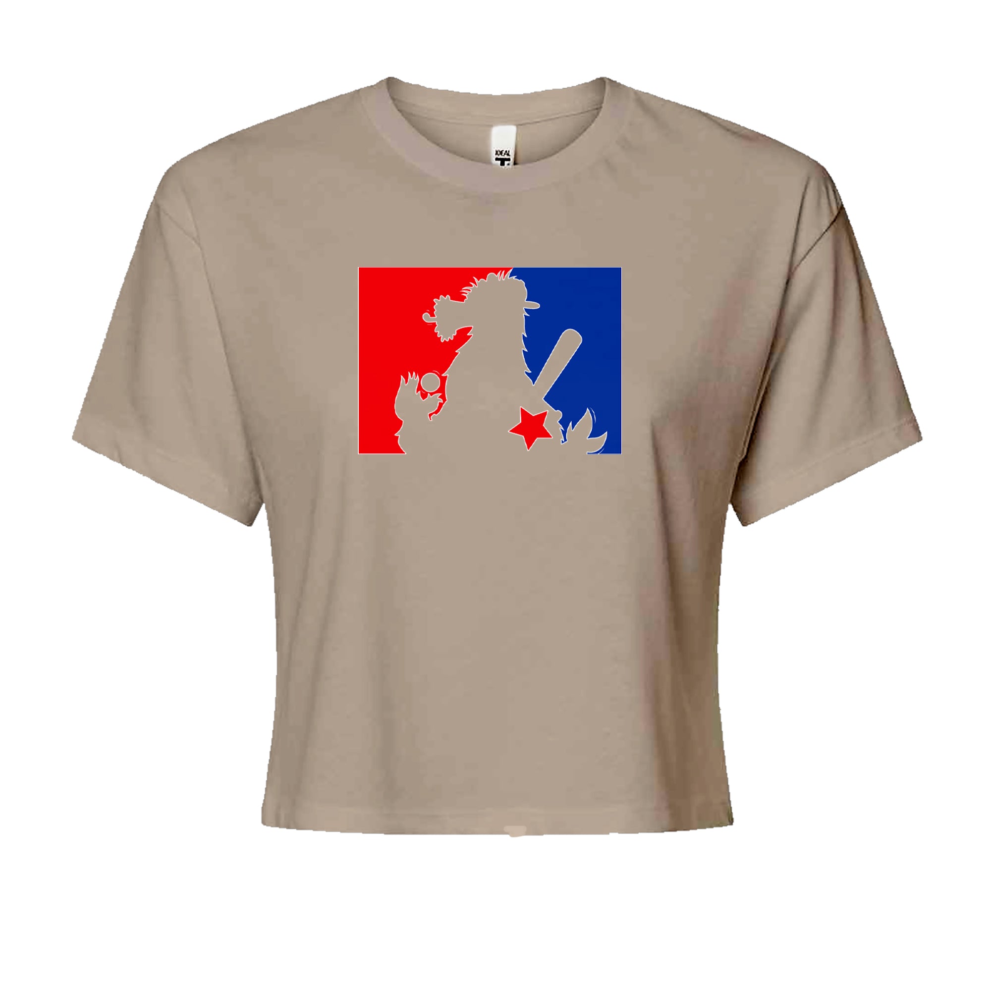 Philly Baseball Phan Cropped T-Shirt Khaki