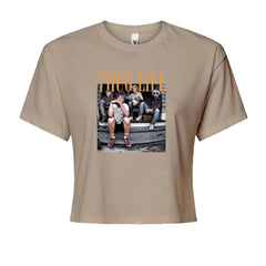 Golden Girls Thug Life Street Cropped T-Shirt Khaki