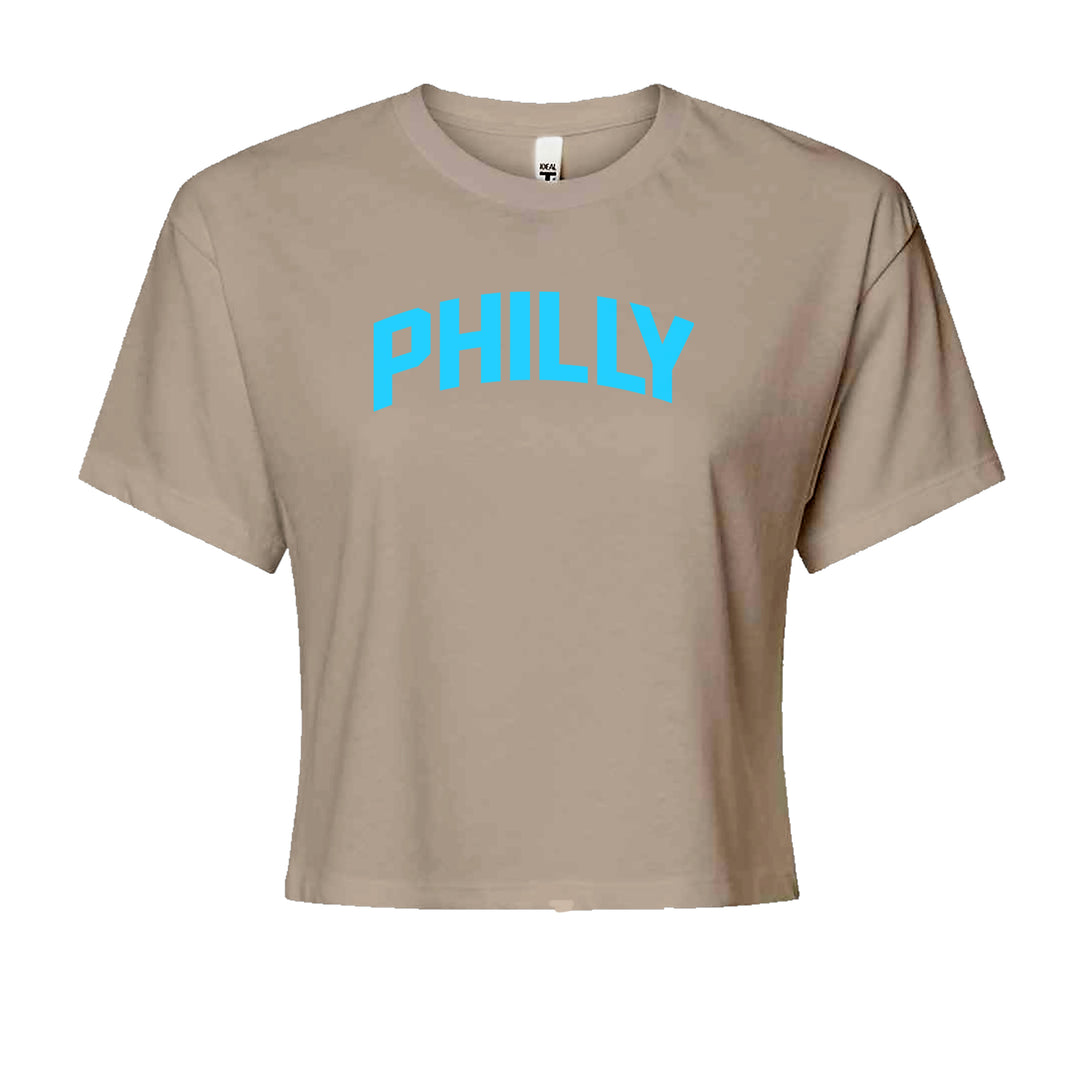 Philly Philadelphia Pride Cropped T-Shirt Khaki