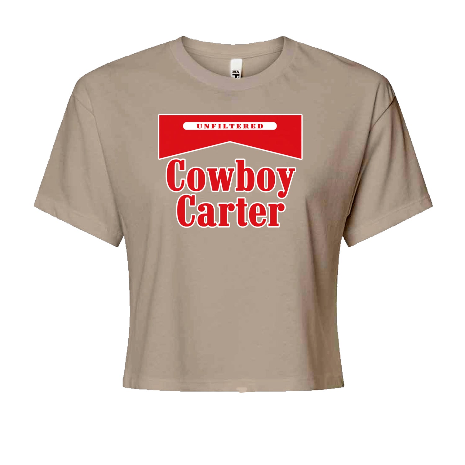 Cowboy Karter Country Act Two Cropped T-Shirt Khaki
