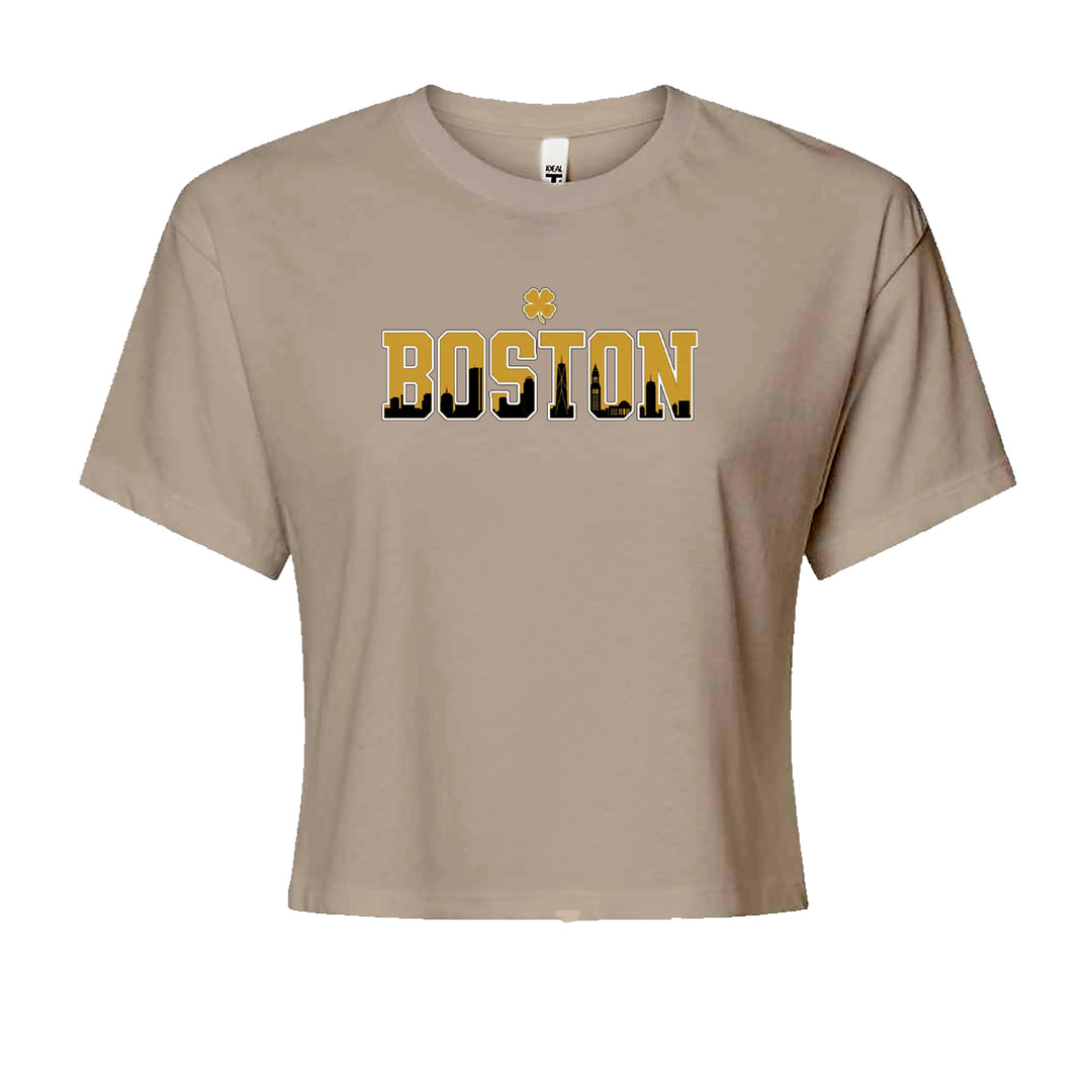 Boston City Pride Irish Cropped T-Shirt Khaki
