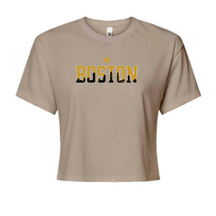 Boston City Pride Irish Cropped T-Shirt Khaki