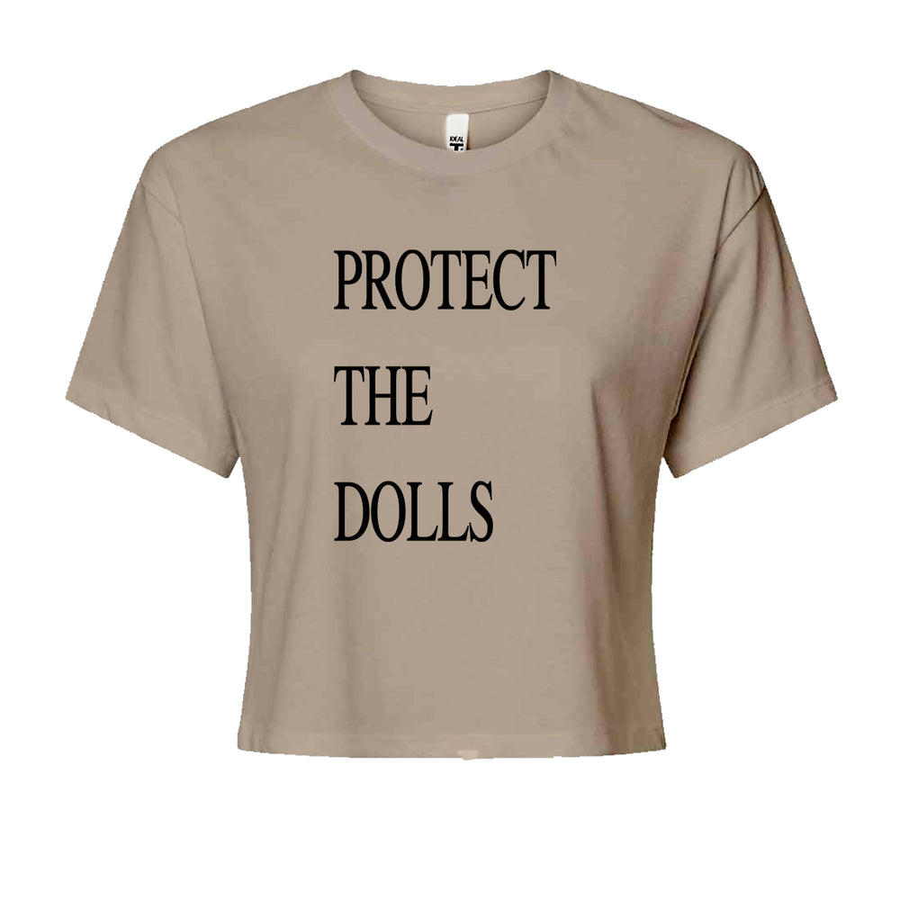 Protect The Dolls Equal Rights Cropped T-Shirt Khaki