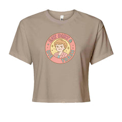 Eat Dirt And Die, Trash Golden Girls Cropped T-Shirt Khaki