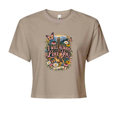 I Will Always Love You Dolly Cropped T-Shirt Khaki