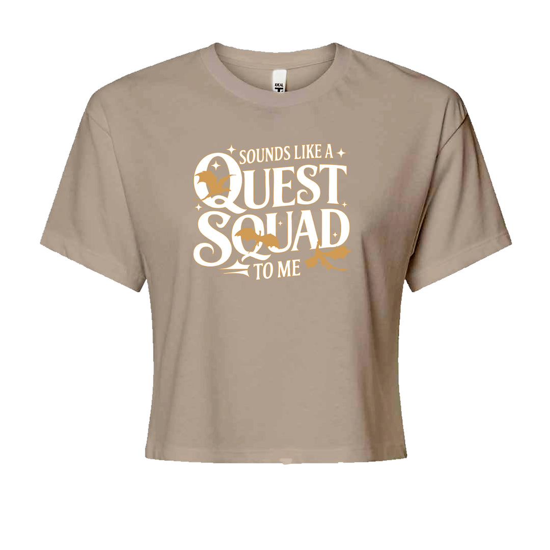 Sounds Like A Quest Squad To Me Empyrean Cropped T-Shirt Khaki