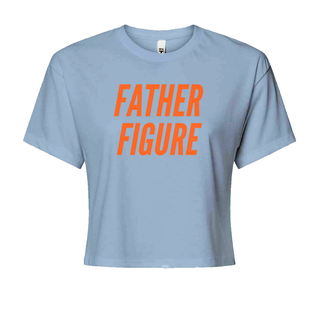 Father Figure Cropped T-Shirt Light Blue
