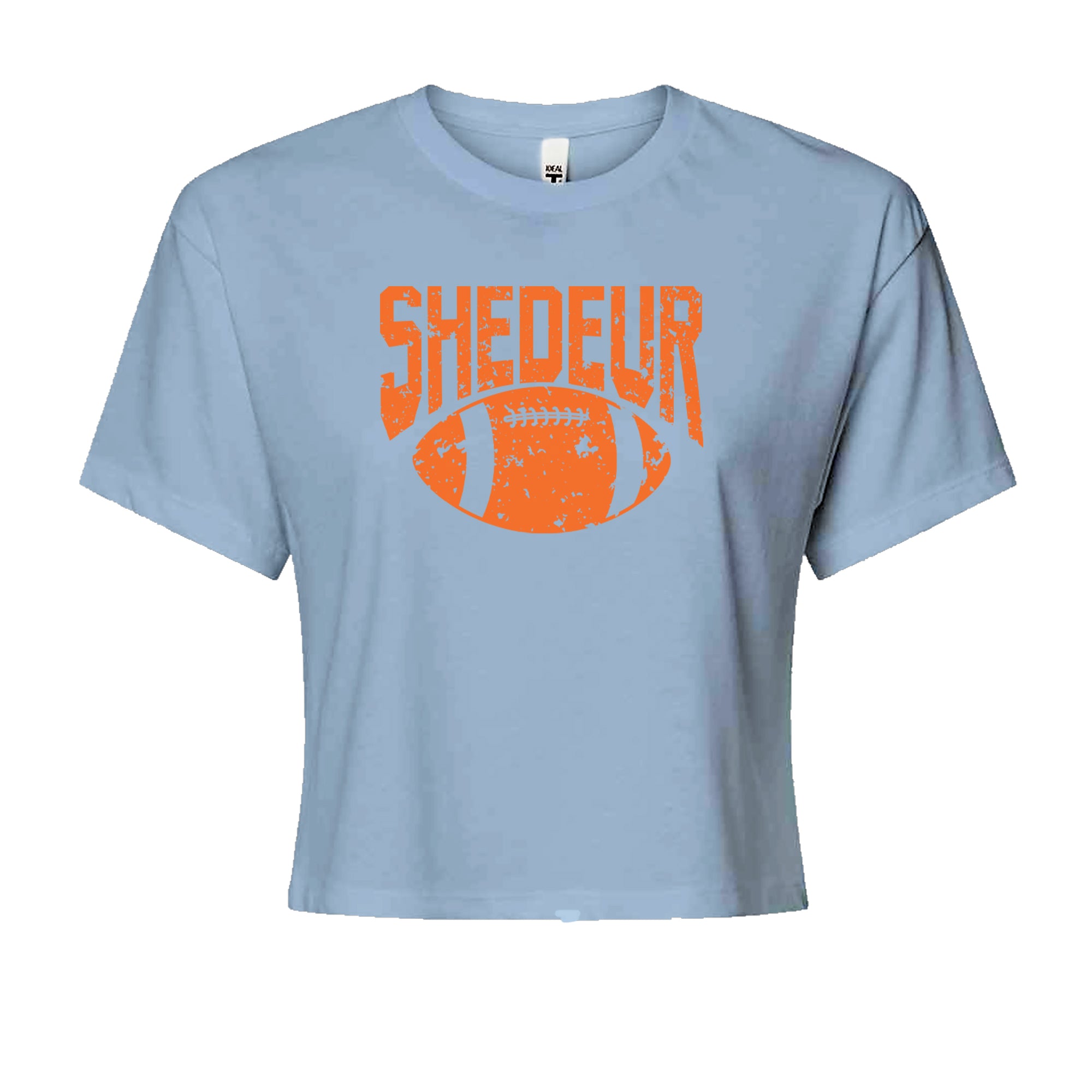 Shedeur Football Cropped T-Shirt Light Blue