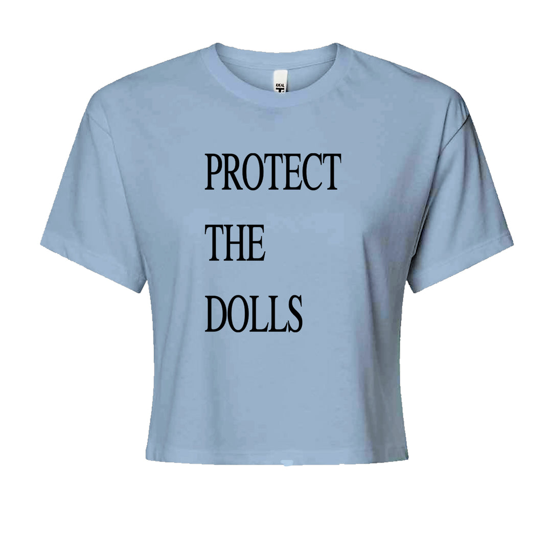 Protect The Dolls Equal Rights Cropped T-Shirt Light Blue