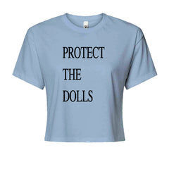 Protect The Dolls Equal Rights Cropped T-Shirt Light Blue