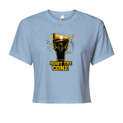 Hoist The Cone Pittsburgh Pride Cropped T-Shirt Light Blue