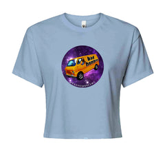 Bad Hombres Space West Chester Band Cropped T-Shirt Light Blue