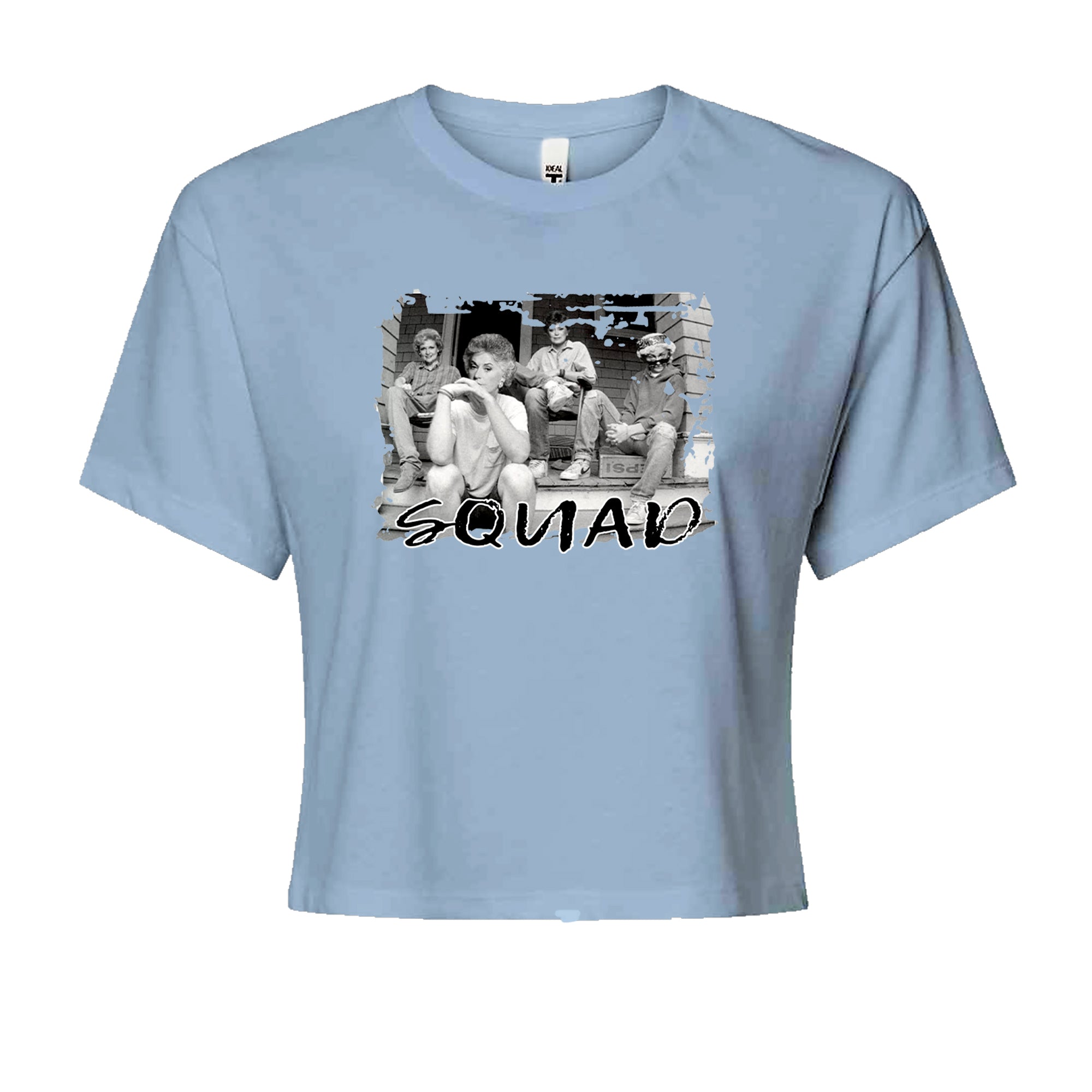 Squad Golden Girls Cropped T-Shirt Light Blue