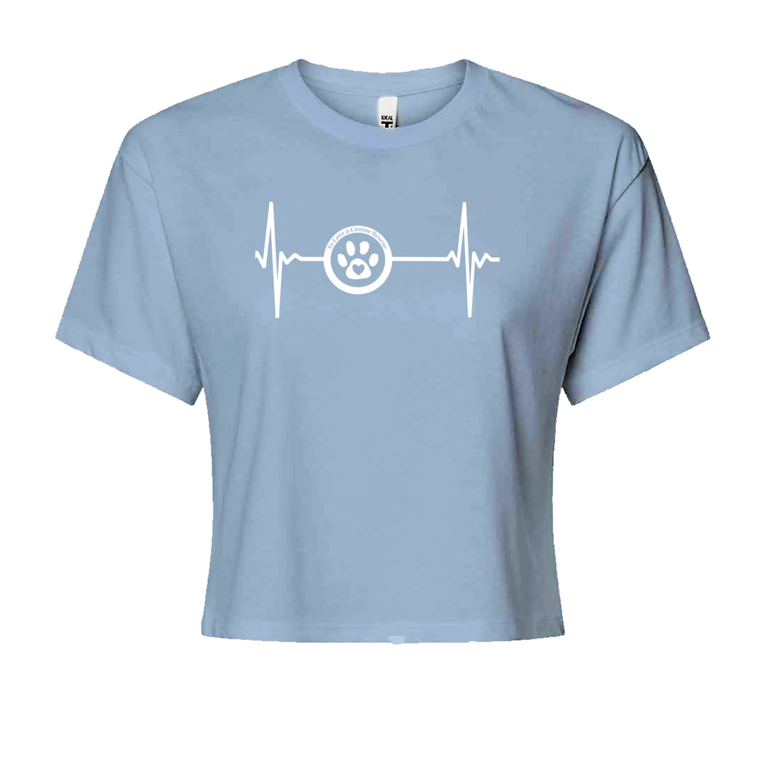 TLC Rescue Heartbeat Cropped T-Shirt Light Blue