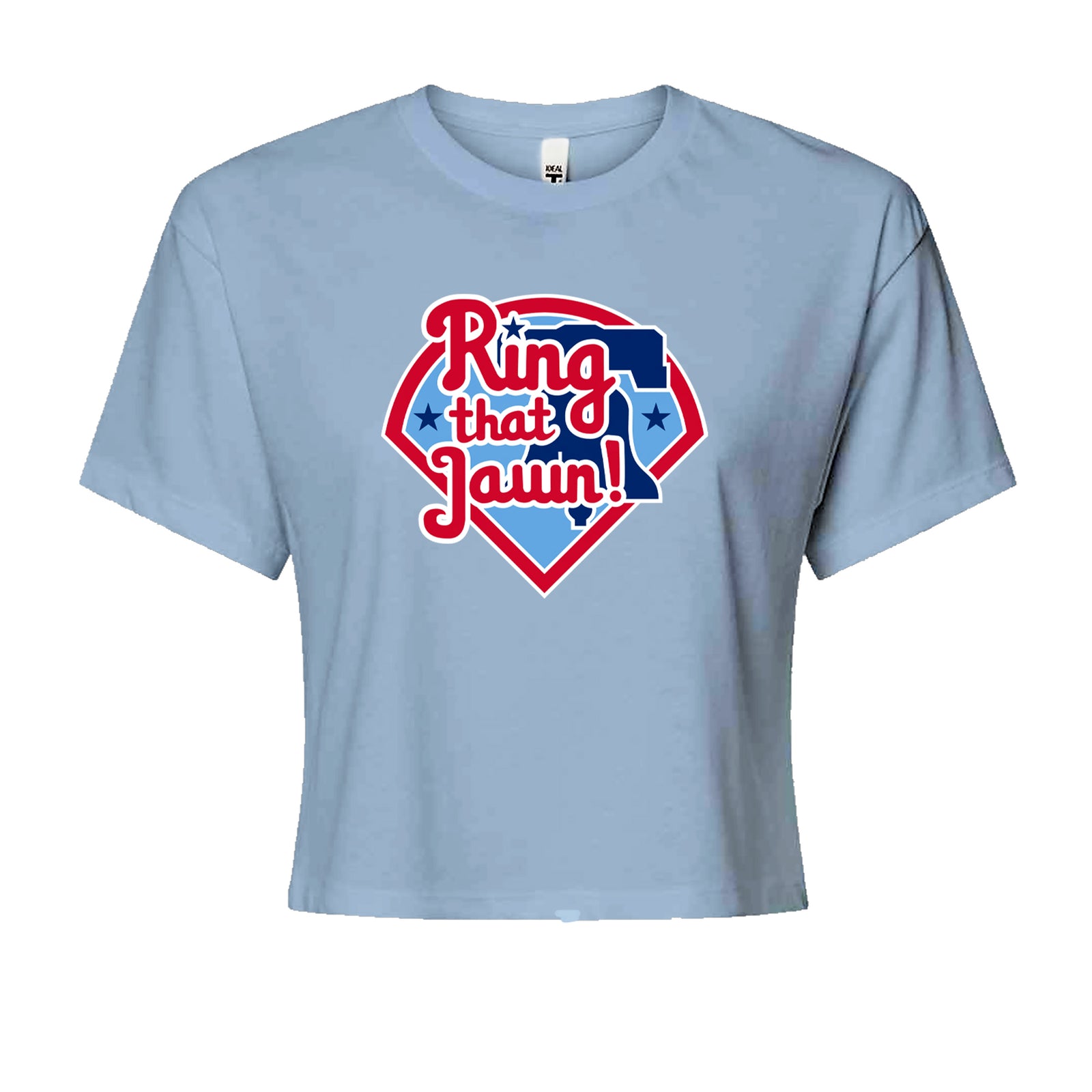 Ring That Jawn Philly Baseball Cropped T-Shirt Khaki