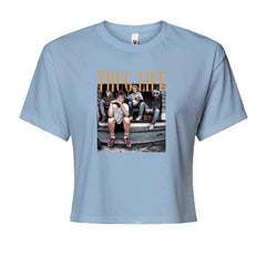 Golden Girls Thug Life Street Cropped T-Shirt Light Blue