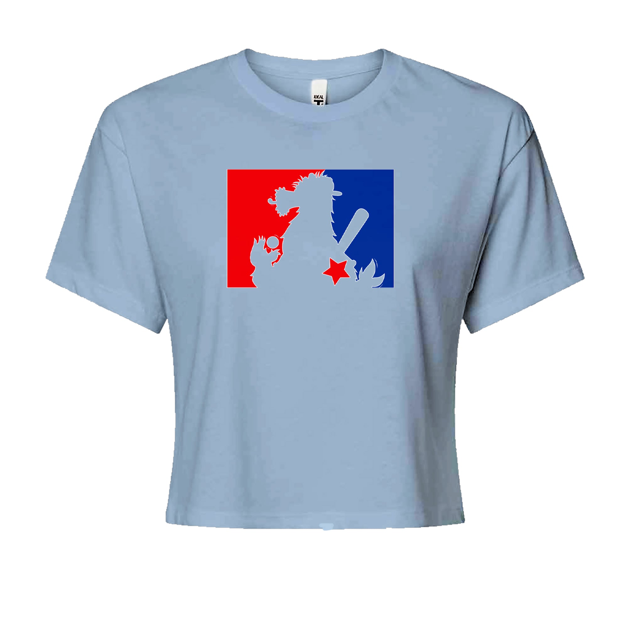 Philly Baseball Phan Cropped T-Shirt Light Blue
