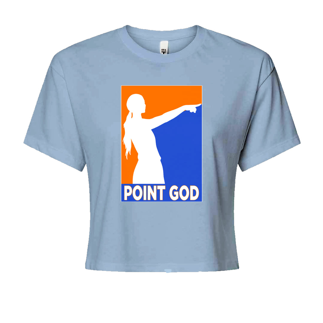 Point God Cunningham Basketball Pointing Meme  Cropped T-Shirt Light Blue