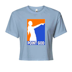 Point God Cunningham Basketball Pointing Meme  Cropped T-Shirt Light Blue