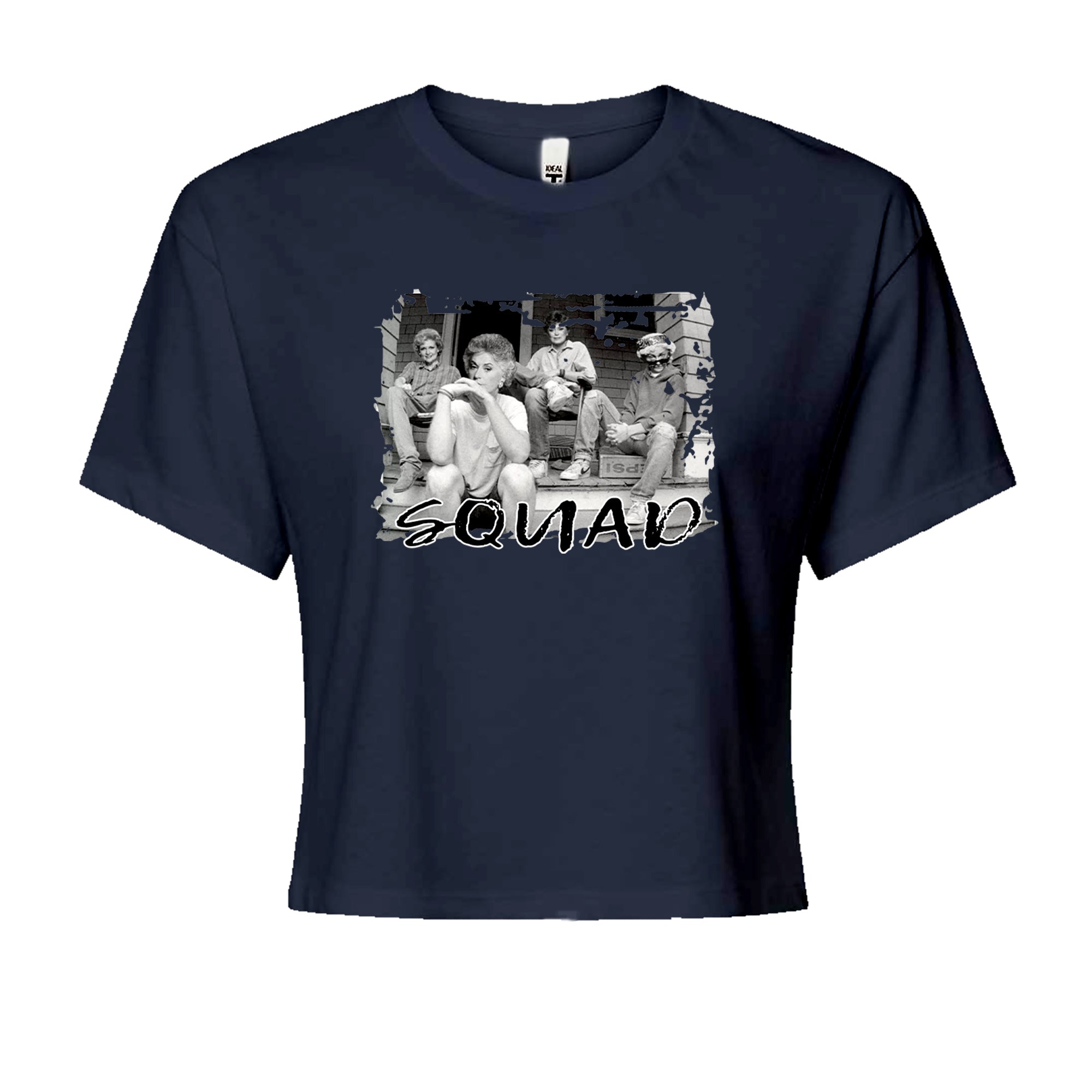 Squad Golden Girls Cropped T-Shirt Navy Blue