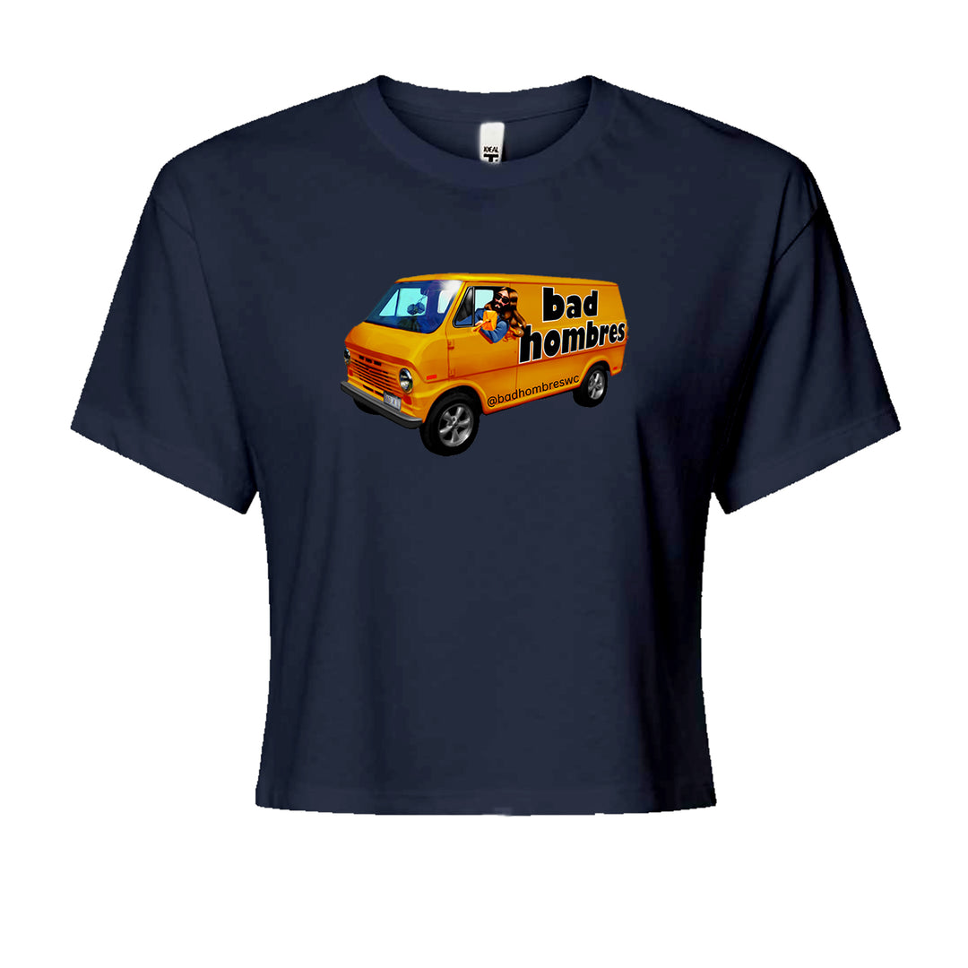 Bad Hombres Van West Chester Band Cropped T-Shirt Navy Blue