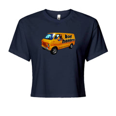 Bad Hombres Van West Chester Band Cropped T-Shirt Navy Blue