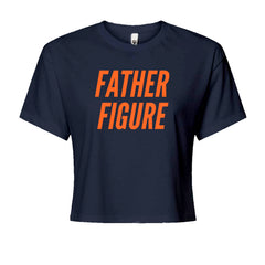Father Figure Cropped T-Shirt Navy Blue