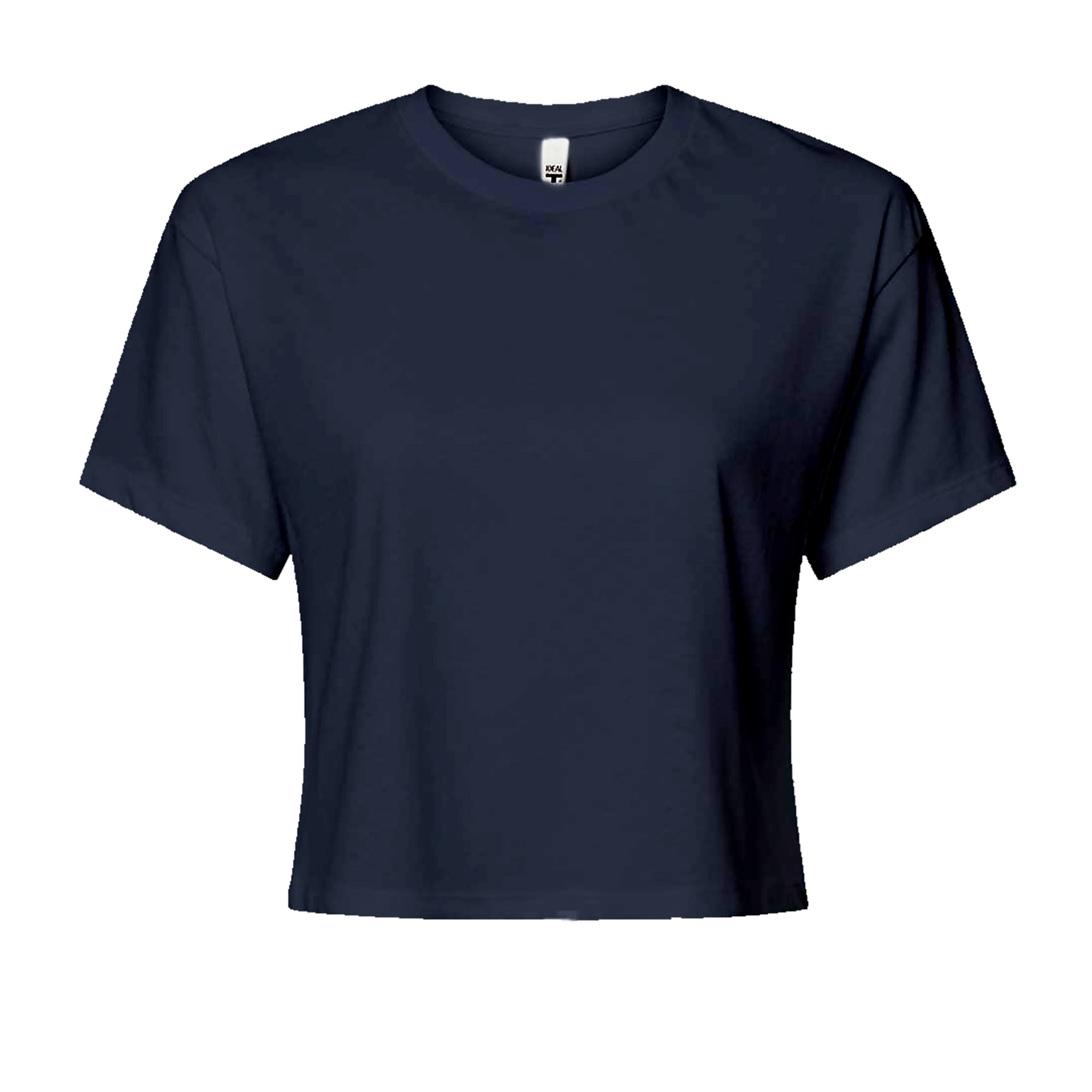 Basics - Pure & Simple Blank Apparel Cropped T-Shirt Navy Blue