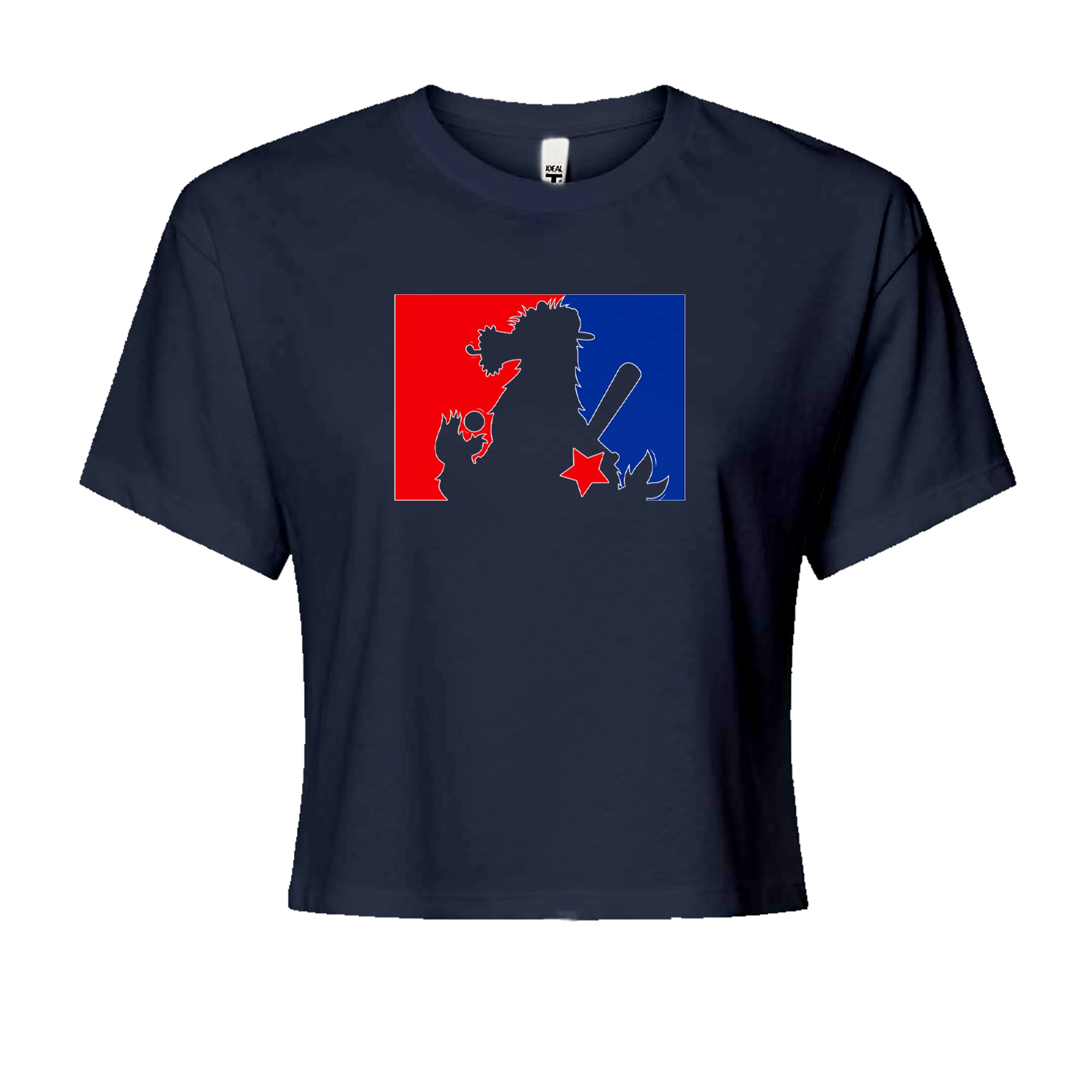 Philly Baseball Phan Cropped T-Shirt Navy Blue