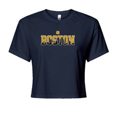 Boston City Pride Irish Cropped T-Shirt Navy Blue