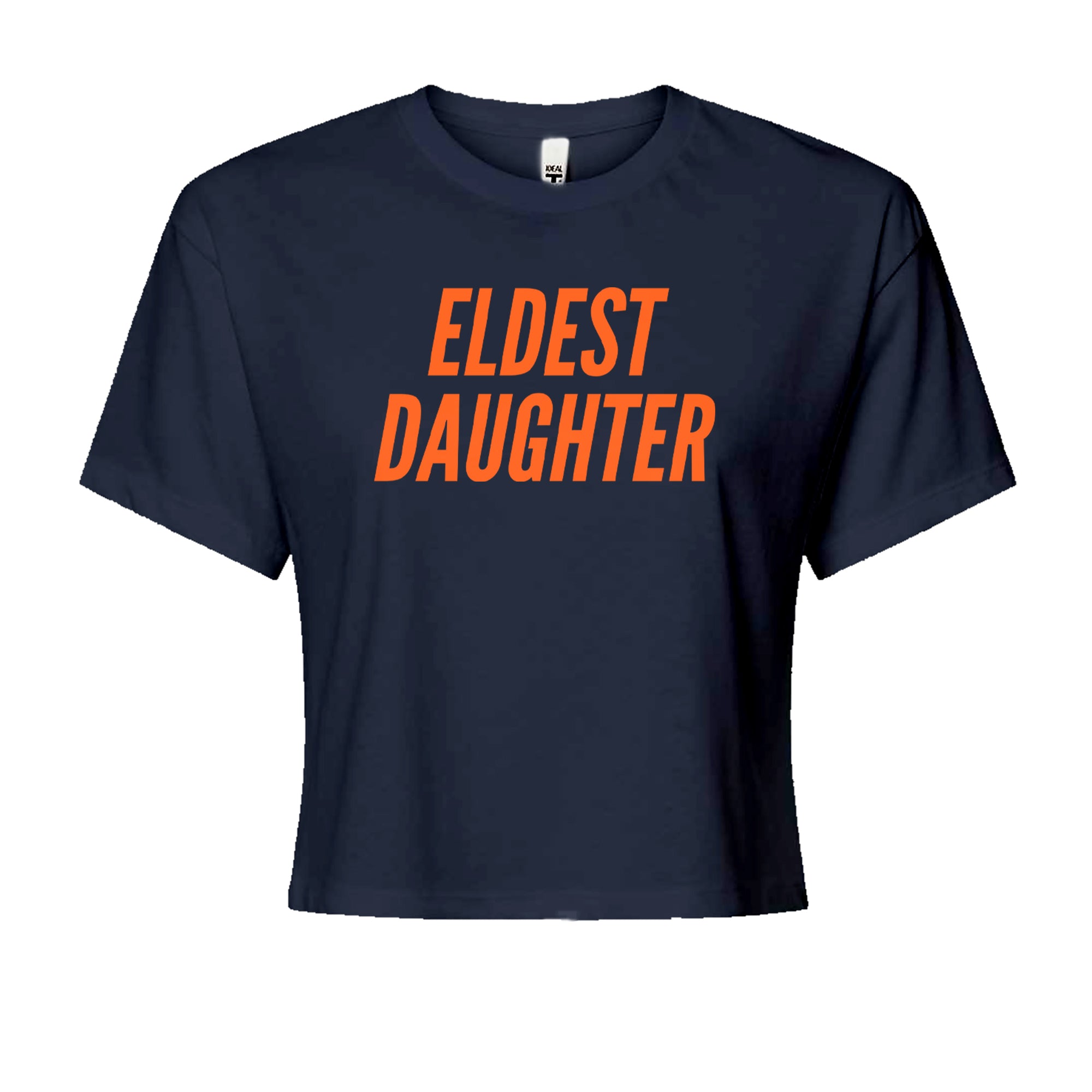 Eldest Daughter Cropped T-Shirt Navy Blue