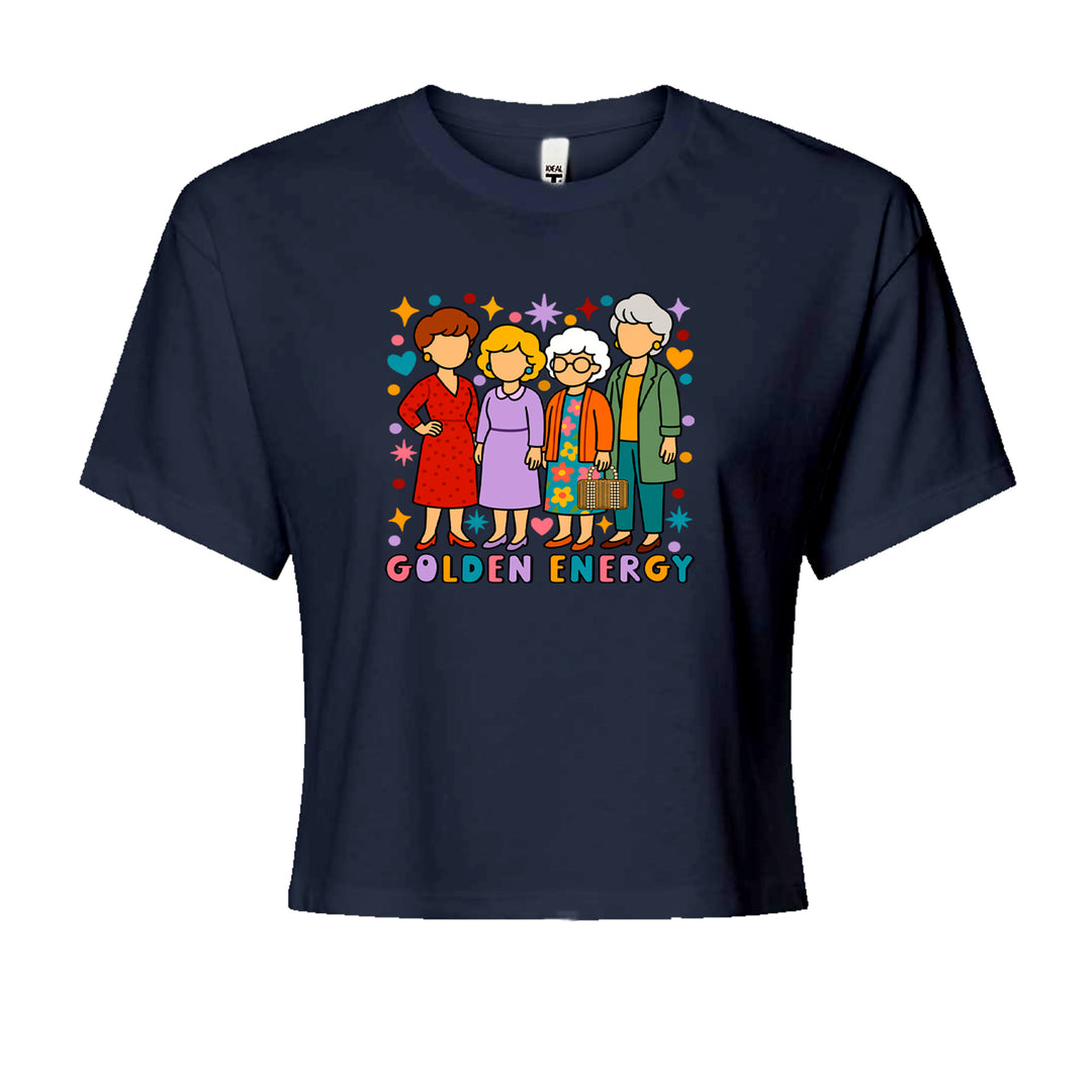 Golden Forever Golden Girls Cropped T-Shirt Navy Blue