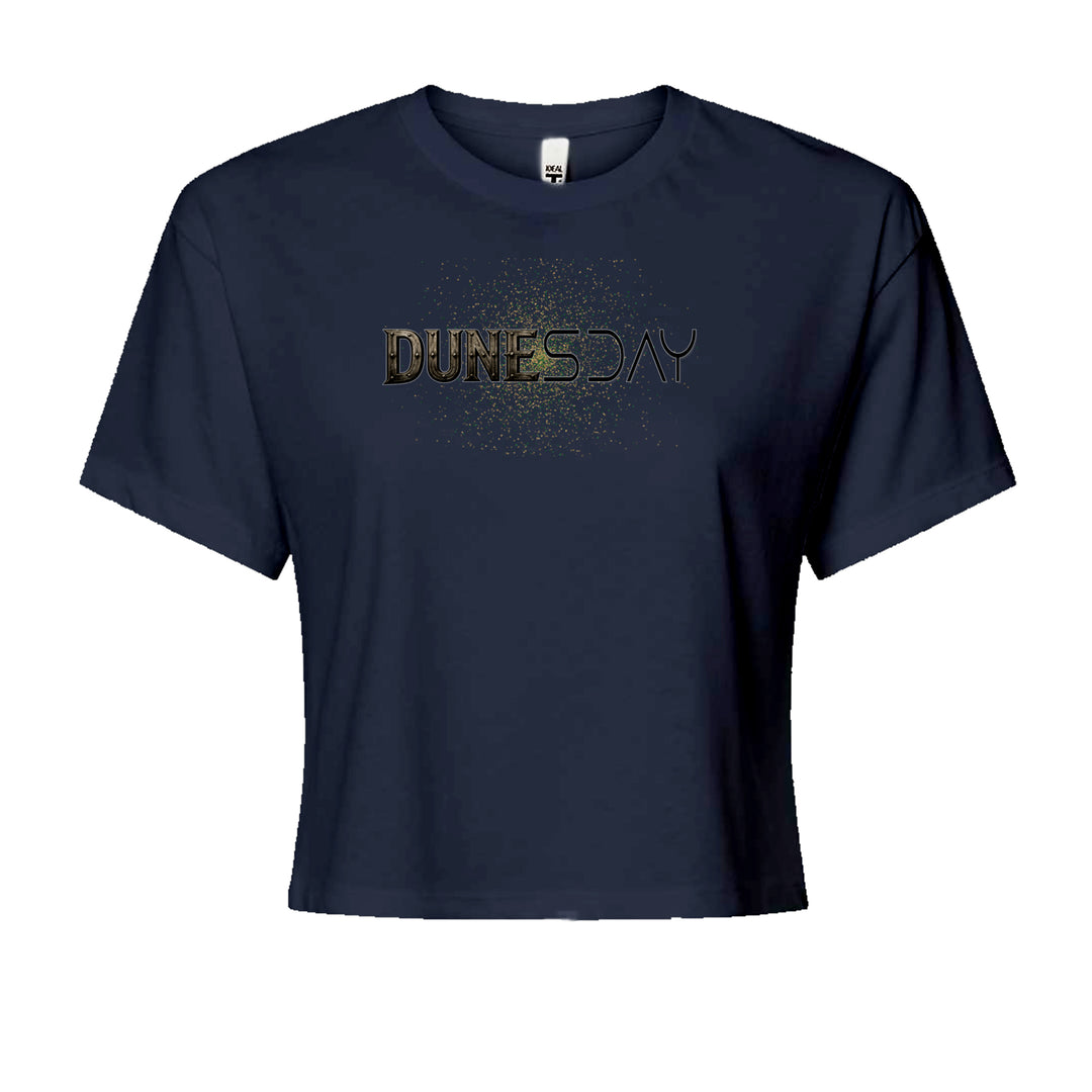 DunesDay Desert Apocolypse Cropped T-Shirt Navy Blue