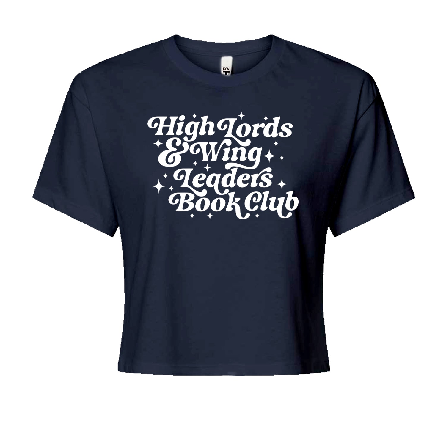 High Lords and Wingleaders Club Romantasy Cropped T-Shirt Navy Blue
