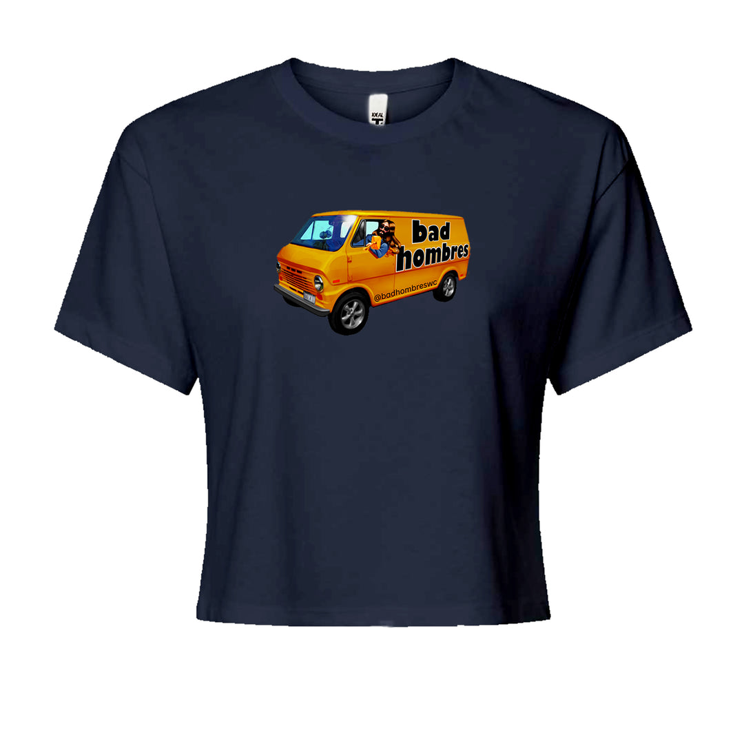 Bad Hombres Van West Chester Band Cropped T-Shirt Navy Blue
