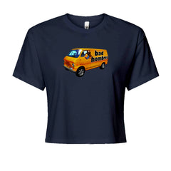 Bad Hombres Van West Chester Band Cropped T-Shirt Navy Blue
