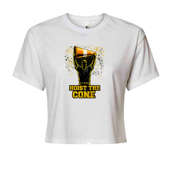 Hoist The Cone Pittsburgh Pride Cropped T-Shirt White