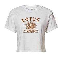 Lotus Hotel and Casino Cropped T-Shirt White
