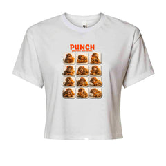 Punch Play Hard Love Harder Cropped T-Shirt White