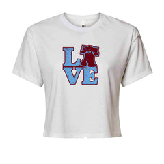 Love Philly Liberty Bell Cropped T-Shirt White