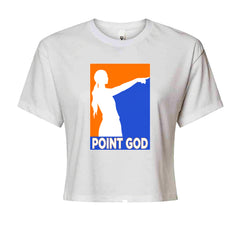 Point God Cunningham Basketball Pointing Meme  Cropped T-Shirt White