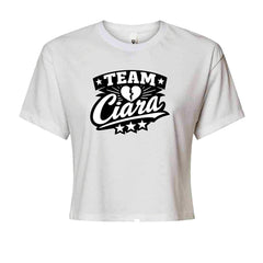 Team Ciara Scamanda Broken Heart Cropped T-Shirt White