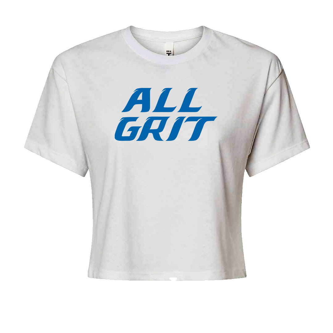 All Grit Detroit Football Cropped T-Shirt White