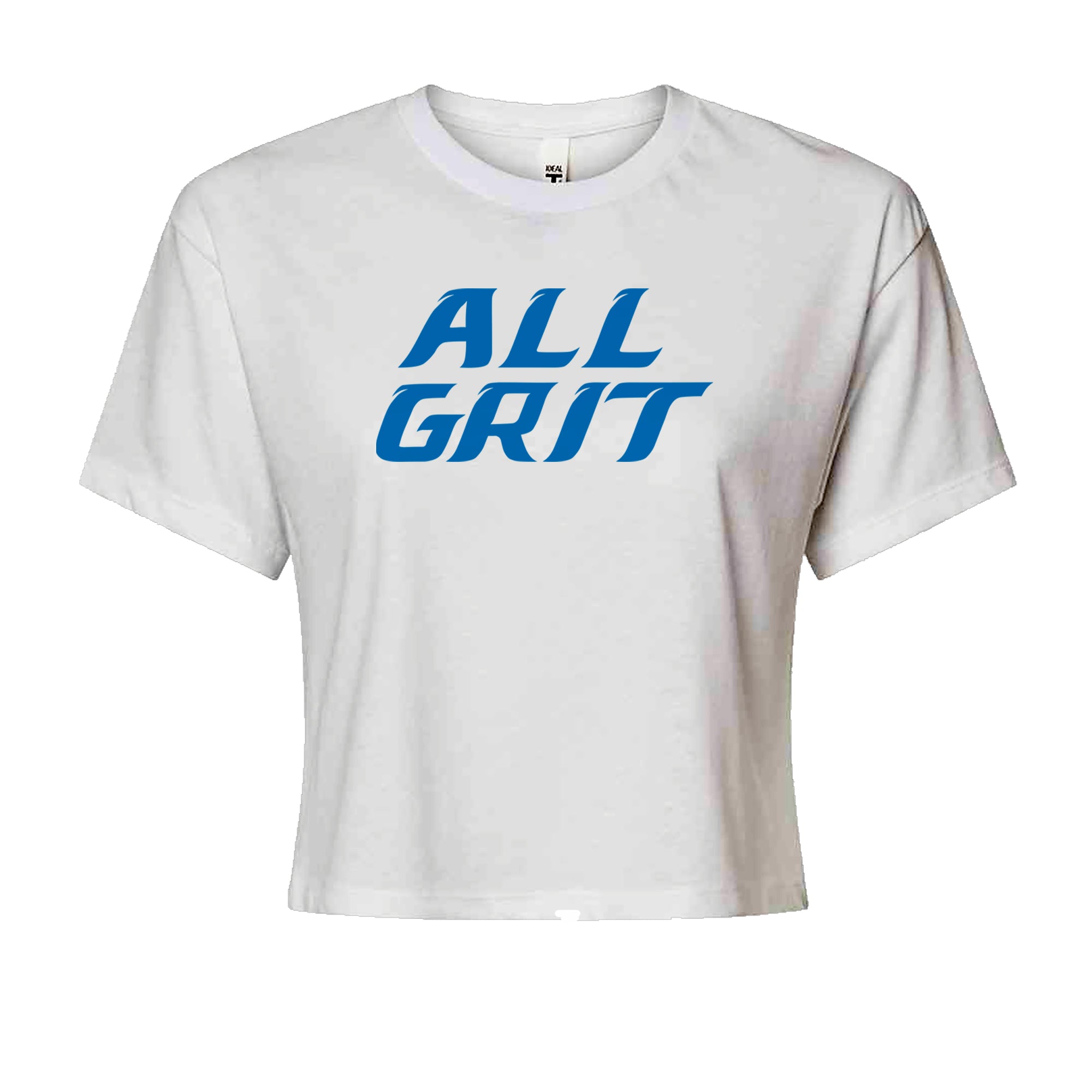 All Grit Detroit Football Cropped T-Shirt White