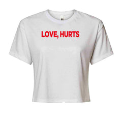 Love Hurts Cropped T-Shirt White